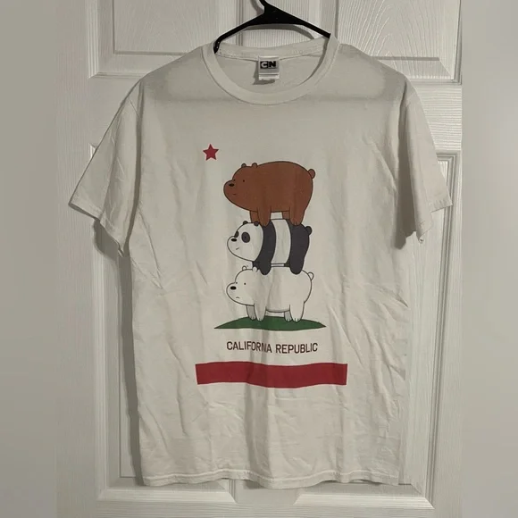 Cartoon Network We Bare Bears Vintage Short Sleeve Medium Fruit Of The Loom Tee - Picture 1 of 16